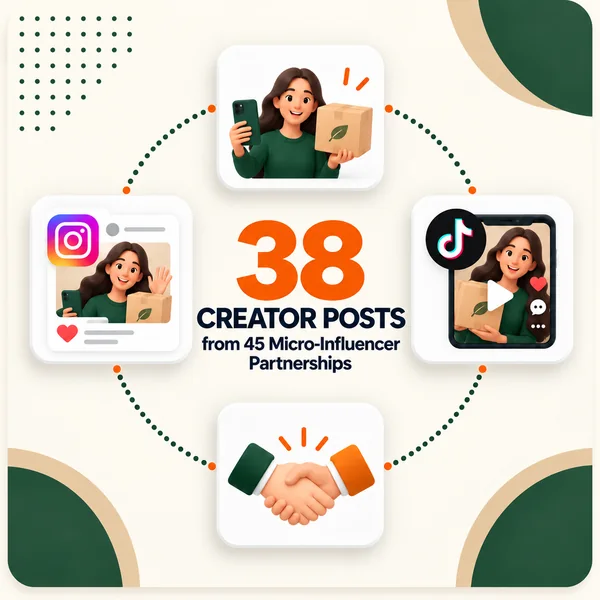 38 Creators Posted from 45 Micro Influencer Partnerships
