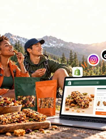 Featured image for a case study in which Clixlogix applied social media marketing strategy that grew a Denver D2C snack brand from 0.9% to 4.2% engagement and added $127,000+ in quarterly revenue