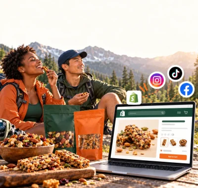 Featured image for a case study in which Clixlogix applied social media marketing strategy that grew a Denver D2C snack brand from 0.9% to 4.2% engagement and added $127,000+ in quarterly revenue